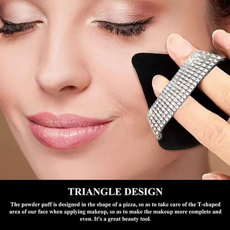 Velvet Triangle Powder Puff Set