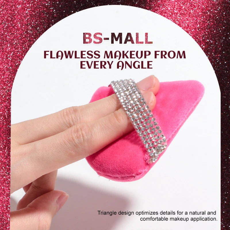 Velvet Triangle Powder Puff Set
